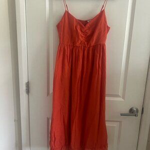 Elegant Red Midi Dress